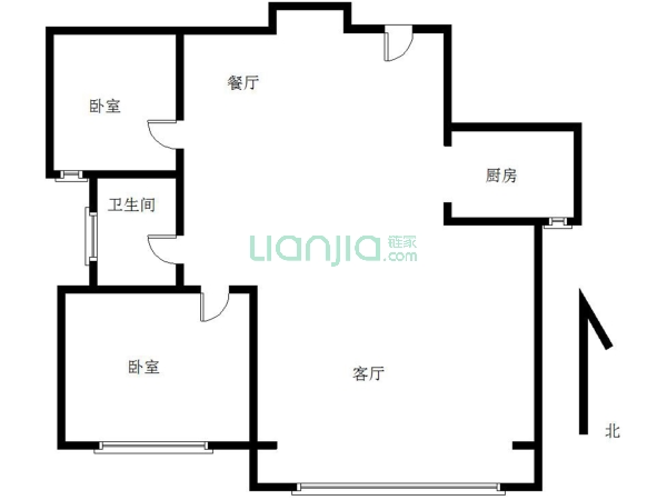 盛景家园 2室2厅1卫 108平米 2200元_济南盛福盛景家园租房(济南链家